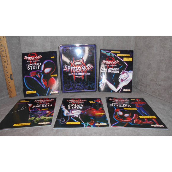 Spider-Man Into the Spider-Verse 5 Books & Collectible Tin 2018 Centum - Picture 2 of 8